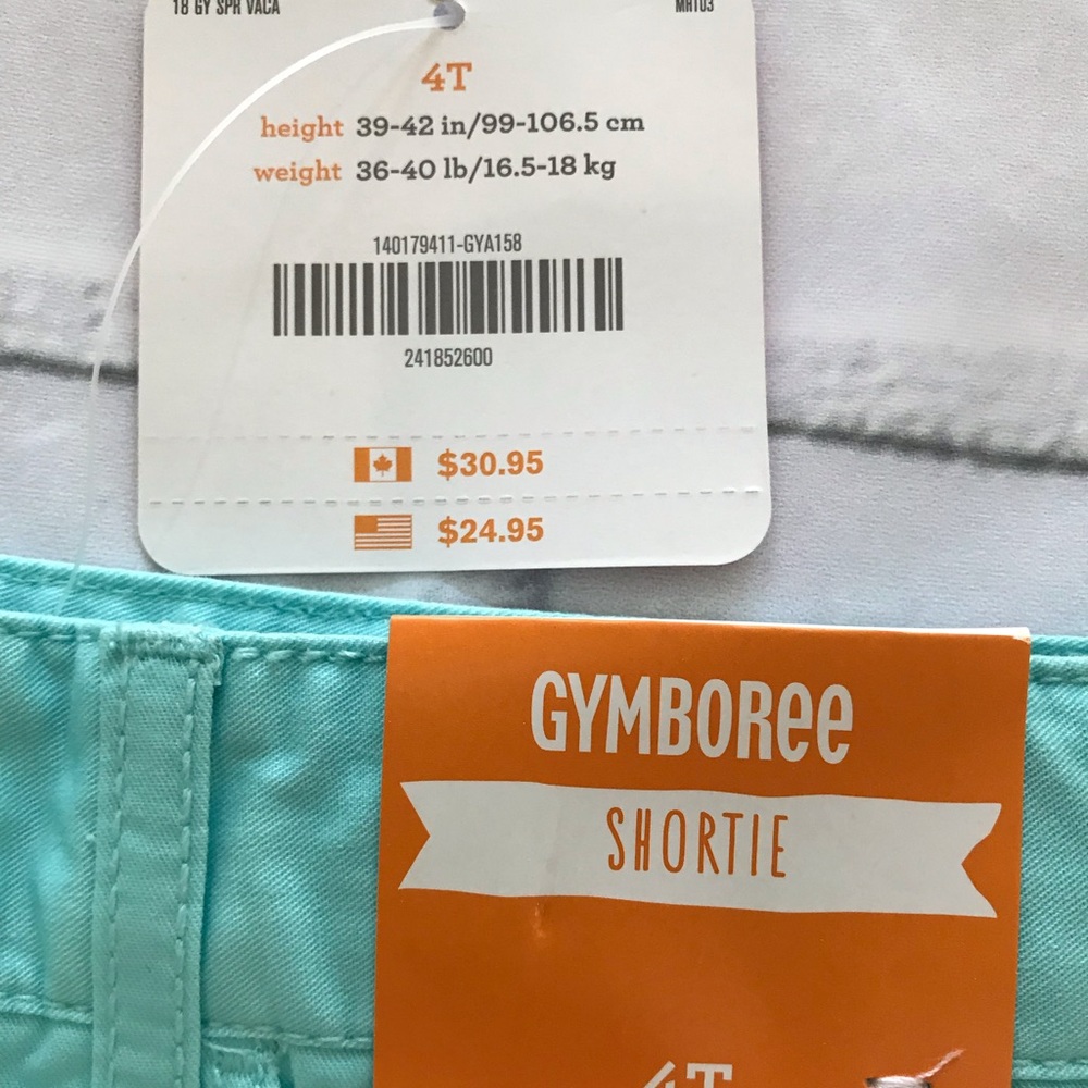 Gymboree Aqua Toddler Girlโs Shorts 4T - Picture 3 of 5